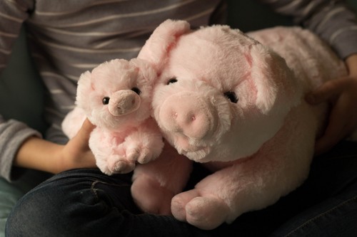 Mother & Baby Stuffed Pig Plush Toy Set | Super Soft Pig Stuffed Animal | Cut... - Picture 8 of 9