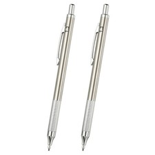 2Pcs Mechanical Pencil 1.3mm for Drawing, Silver