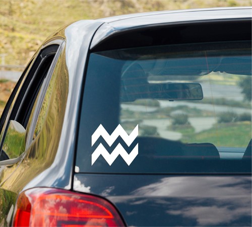 AQUARIUS Symbol cut vinyl decal #1 car truck window Astrology stickers - Bild 2 von 2
