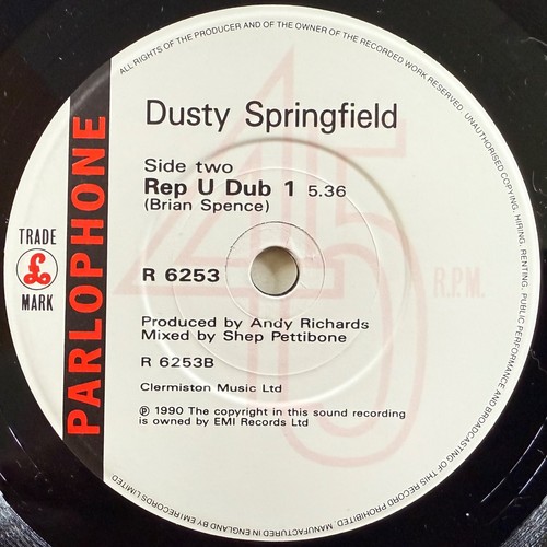 DUSTY SPRINGFIELD - Reputation / Remix - Rep U Dub - VINYL SINGLE - Pic Sleeve - Picture 4 of 5