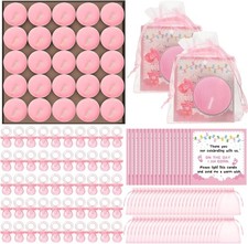 Ctosree 50 Sets Baby Shower Favors for Guests Include Cute Pink