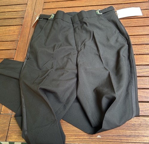 Pantalone smoking fine anni 9 abbigliamento formale 31 R nero stile 5110p - Foto 4 di 8