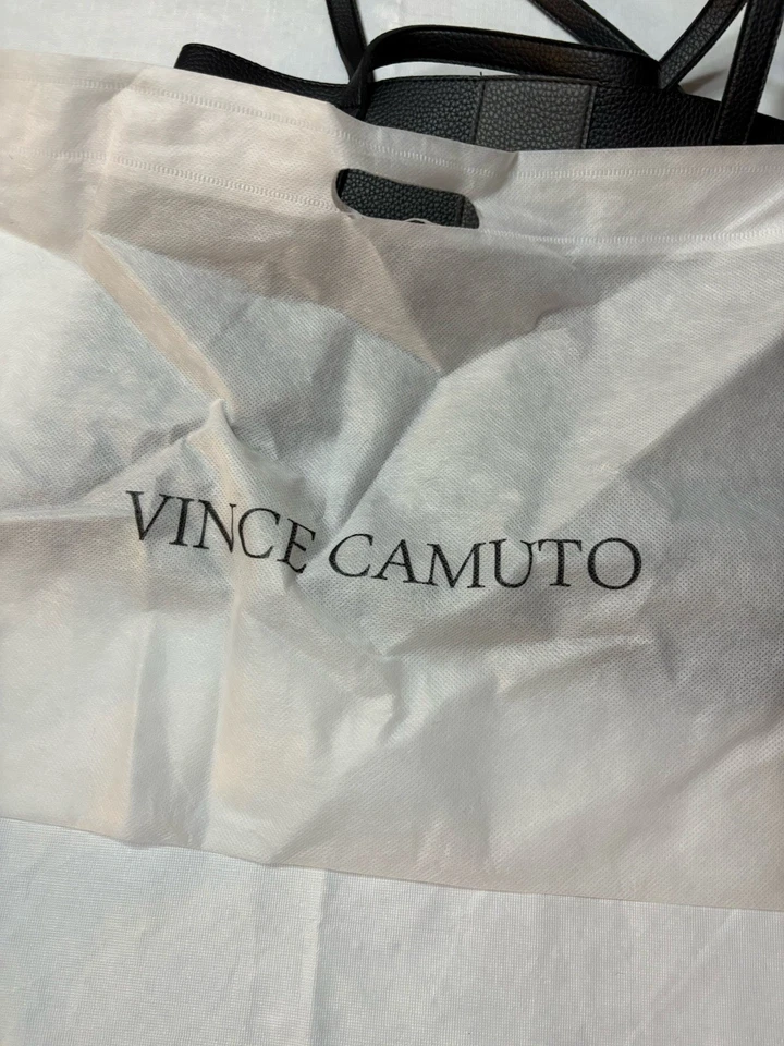 Bolso de Mano Vince Camuto Negro Mediano Guijarro Cuero Vegano Cartera Gris Hombro Foto 2 de 4
