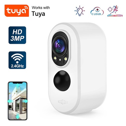 Tuya Telecamera Di Sorveglianza Smart a Batteria 2.0MP Full HD 1080P IP66 - Imagen 1 de 7