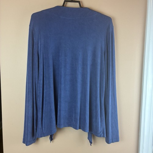 Camiseta sin mangas, falda y chaqueta elásticos azules de tres piezas Chicos Travelers para mujer talla L - Imagen 9 de 9
