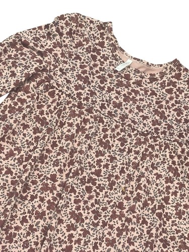 Girl's Rylee + Cru Nightgown Dress Mahogany Floral Ruffles Long sleeve 8-9 - Picture 4 of 7