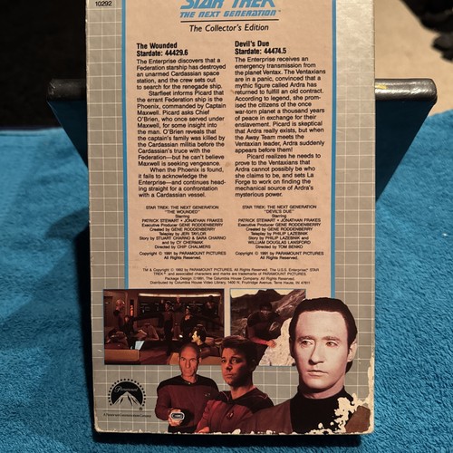 Star Trek The Next Generation VHS The Wounded Devils Due Patrick Stewart - Picture 3 of 5