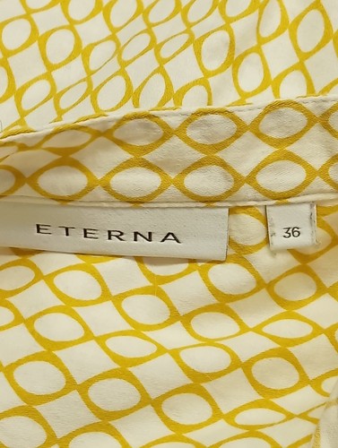 ETERNA Blusa-camisa Mujeres Talla EU 36 amarillo pálido-blanco look casual - Imagen 3 de 5