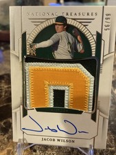 Jacob Wilson 2024 Panini National Treasures Signature Jersey Patch Auto /99 RPA