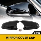 For Lexus NX RX 2015-2024 ABS Gloss Black Rear View Mirror Cover Cap Shell 2PC