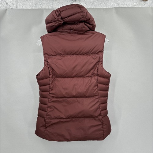 Patagonia Puffer Vest Womens Small Burgundy Hooded Down With It Insulated Warm - Picture 7 of 14