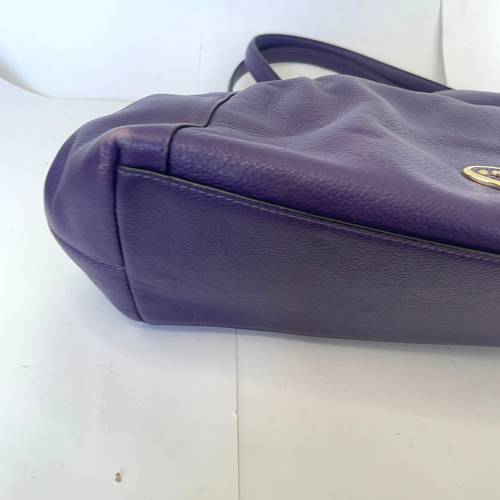 COACH Women's Purple Edie 28 Pebbled-Leather Shoulder Bag - Picture 3 of 20