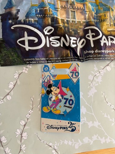 2025 Disneyland 70th Anniversary Celebration Mickey Mouse Pin & Map - Picture 2 of 3