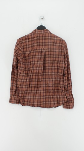 Camisa básica Uniqlo para mujer M a varios cuadros 100 % algodón manga larga cuello - Imagen 5 de 5