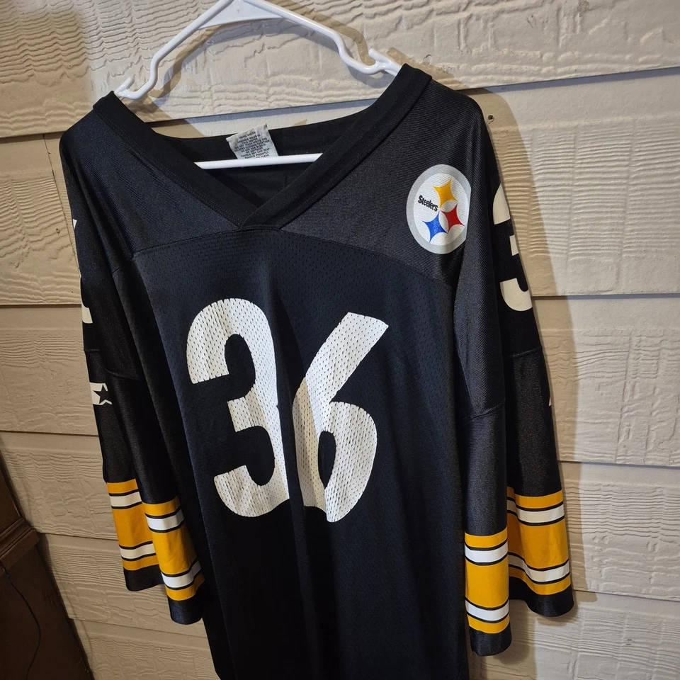 Camiseta deportiva de fútbol americano negra XX-grande vintage de Jerome Bettis de los Pittsburgh Steelers de la NFL Foto 3 de 3