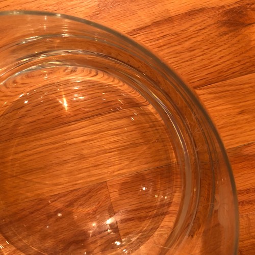 Thin Wall Hand Blown Crystal Bowl Etched Floral Motif ~ Bohemian German Romanian - Picture 9 of 9