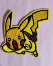 Pikachu Pokemon Sew or Iron On Embroidered Applique Patch 2.5 X 2.5"