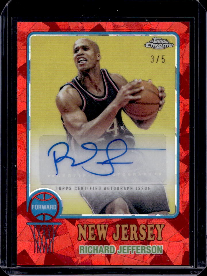 2024-25 Topps Chrome Sapphire Edition Richard Jefferson 1973 Auto Red #3/5