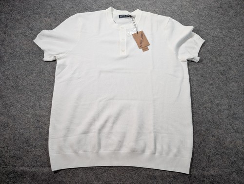 PJ Paul Jones Hemd Herren XL Weiß Kurzarm Waffelstrick Henley Freizeit - Bild 1 von 6