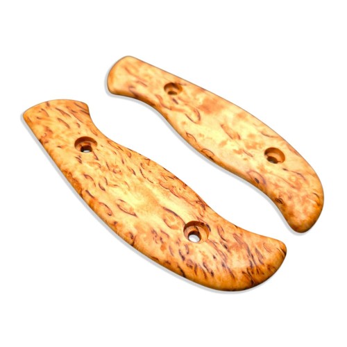 Traditional Karelian Birch - Spyderco Mule Team, Mule Team 2 Knife Scales - Picture 2 of 3