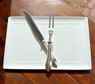 Reed And Barton Mirrorstele Sterling Silver Carving Knife And Fork Set