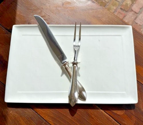 Reed And Barton Mirrorstele Sterling Silver Carving Knife And Fork Set