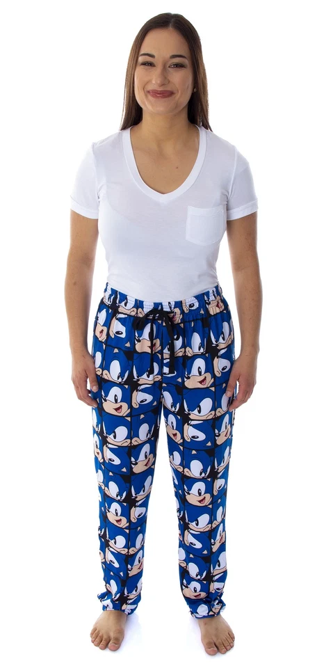 Pantalones de pijama Sonic The Hedgehog para hombre con patrón facial para dormir Foto 4 de 4