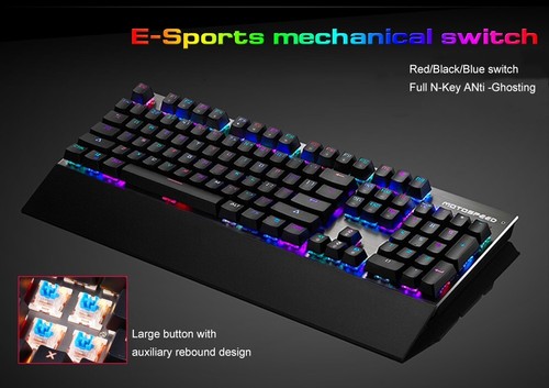 Motospeed CK108 Gaming Keyboard Wired USB Mechanical RGB Backlit Mode For PC - Picture 8 of 26