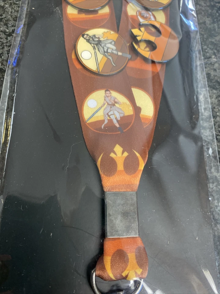 Loungefly ~ Disney Star Wars Lands Jakku Lanyard with Card Holder & 4 Pins - Image 3 of 4