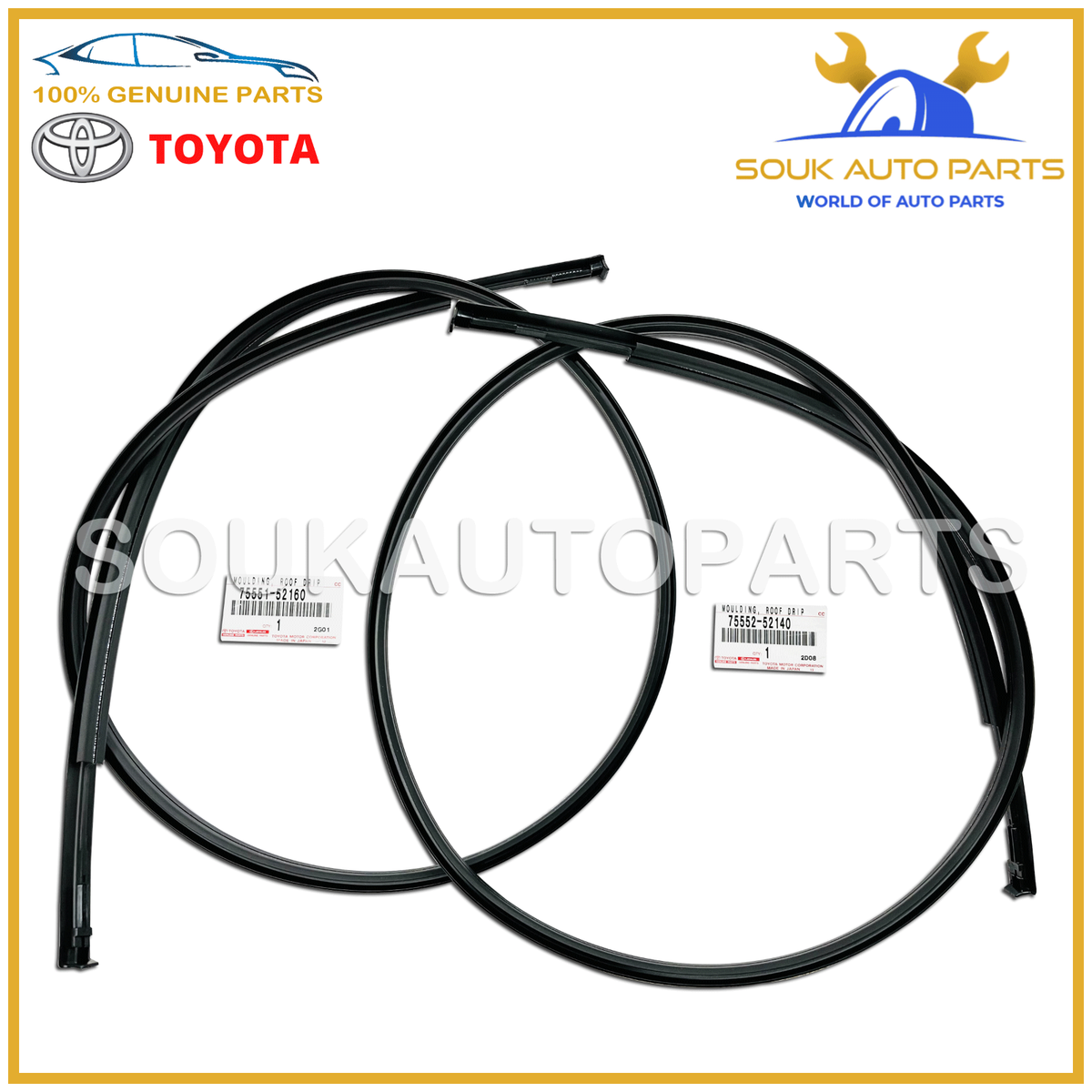 75551-52160 75552-52140 Toyota Yaris ROOF DRIP SIDE FINISH