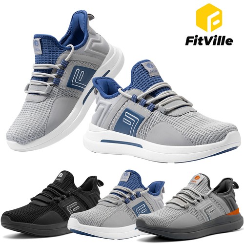FitVille Men's Wide Toe Box Sneakers Trainer Running Athletic Shoes Breathable - Picture 16 of 52