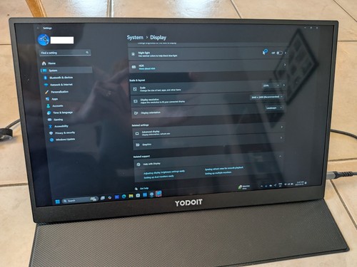 Yodoit Portable Monitor 1920×1080 17.3" FHD IPS Screen Display - Picture 2 of 4
