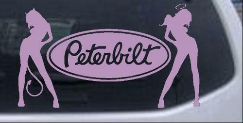 Calcomanía adhesiva Peterbilt con sexy guardabarros buenas y malas niñas ventana coche o camión - Imagen 27 de 32