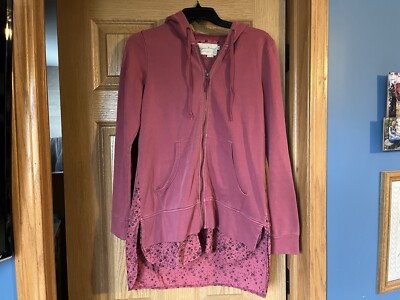 Evy's Tree The Bryony Mauve Plaid Hooded Zip Up Jacket