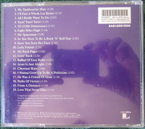 The Byrds – 20 Essential Tracks From The Boxed Set: 1965-1990, CD, Very Good+ - Picture 2 of 4