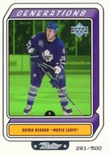 1999-00 Upper Deck Retro GENERATIONS LEVEL 2 #1C BRYAN BERARD - x/500 - Toronto