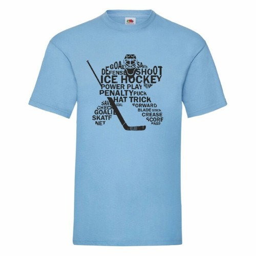 Ice Hockey Typography T Shirt Small-2XL - Picture 8 of 28