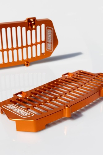 GRILLES DE RADIATEUR ALUMINIUM KTM/HUSQVARNA/GAS GAS boutiques 24 TBI COULEUR ORANGE