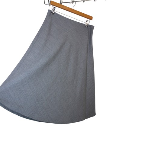Club Monaco Midi A-Line Lightweight Wool Blend Skirt Size US 6 AU 10 Solid Grey - Picture 5 of 8