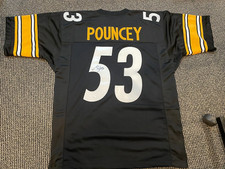 MAURKICE POUNCEY #53 PITTSBURGH STEELERS SIGNED JERSEY JSA AUTHENTIC XL