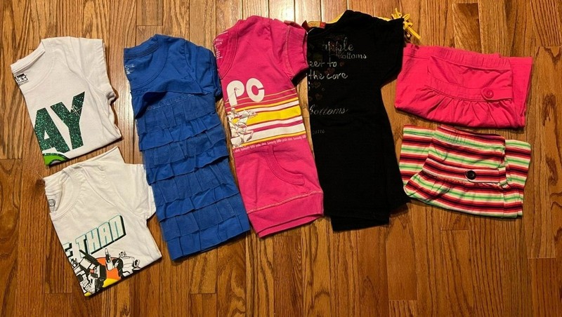 Circo Apple Bottoms Transformers TMNT Girls Shirt Skirt Size 7/8 Lot of 7 Tee