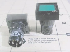 EAO 61 Series, Illuminated Green Lens Push Button Switch Actuator # 61-1350.0