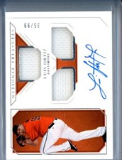 2019 Panini National Treasures Rookie Triple Material Ink #RTM-LO Luis Ortiz /99