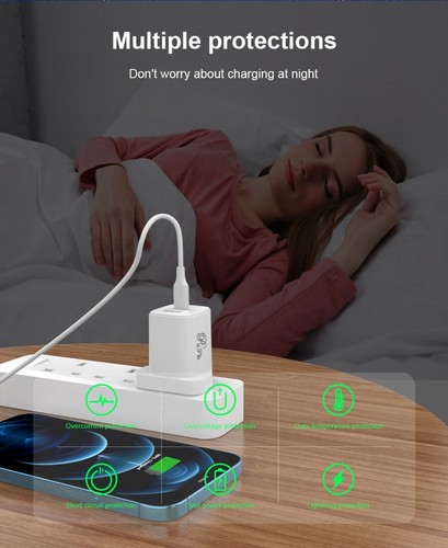 Charger For Honor 200 Smart Lite Pro X6B Fast 20W Wall Charging PD Plug Adapter - Picture 12 of 21