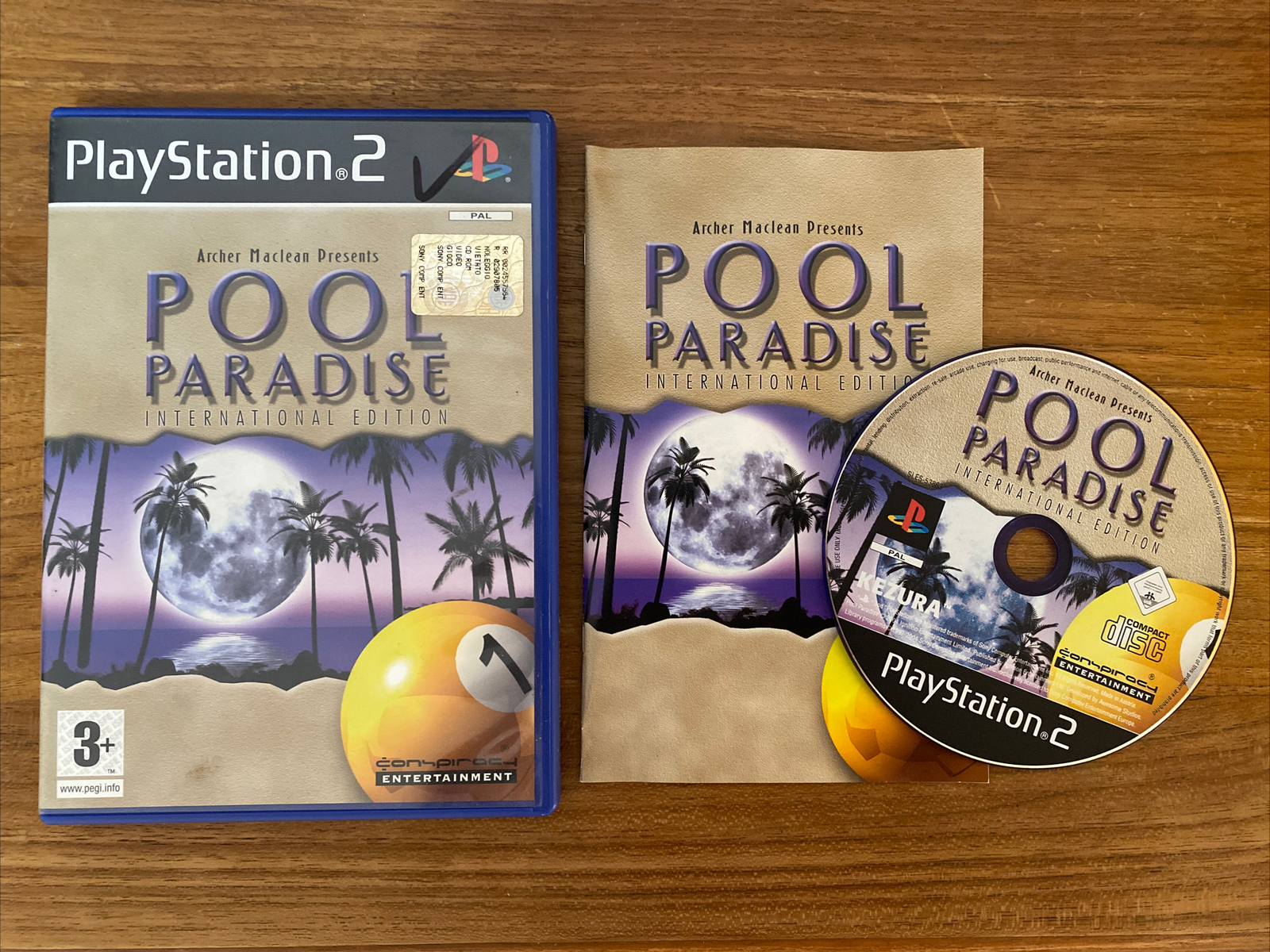 POOL PARADISE INTERNATIONAL EDITION SONY PLAYSTATION 2 PS2 