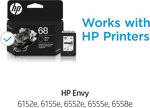 HP68 Original HP 68 Black or Tri-Color Ink Cartridges for Envy 6152e 6552e 6155e - Picture 19 of 24