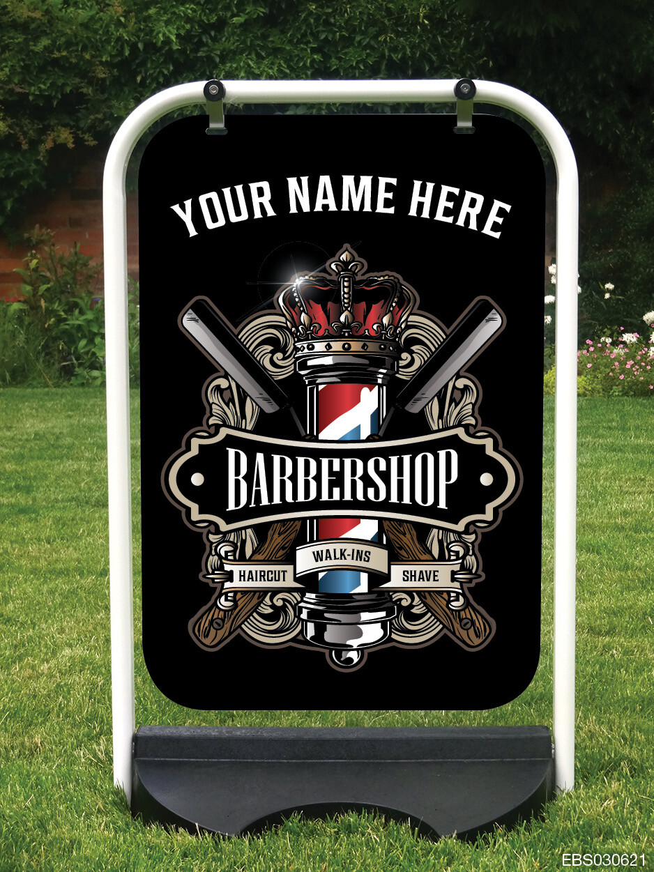Details zu BARBERS SHOP SIGN BARBERS SIGN BARBERS PAVEMENT SIGN BARBERS POLE SIGN Beliebte neue Arbeit