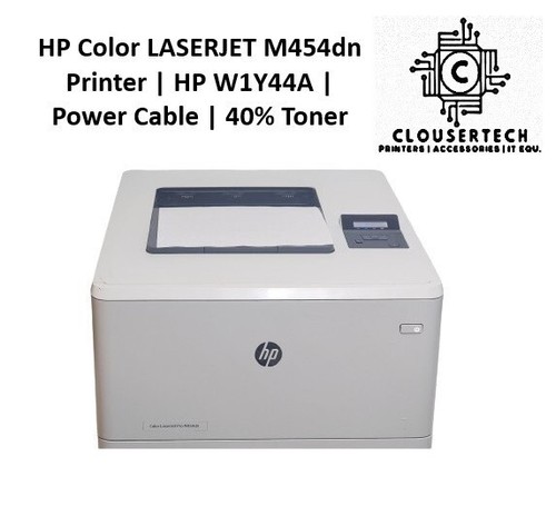 HP Color LASERJET M454dn Printer | HP W1Y44A | Power Cable | 40% Toner - Picture 1 of 13