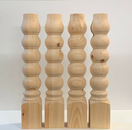 5 inches Dining Table Legs- Wood Legs. Turned Legs. Hardwood. Chunky. big Legs - Picture 2 of 3