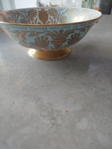 Fine Bone China Lionehead Bowl Golden Jubilee Queen Elizabeth II Mint Condition - Picture 14 of 22